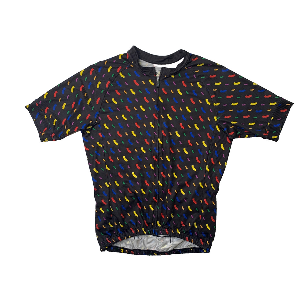 Bontrager Cycling Jersey Men XS Semi Fitted Custom California Allover Print RARE